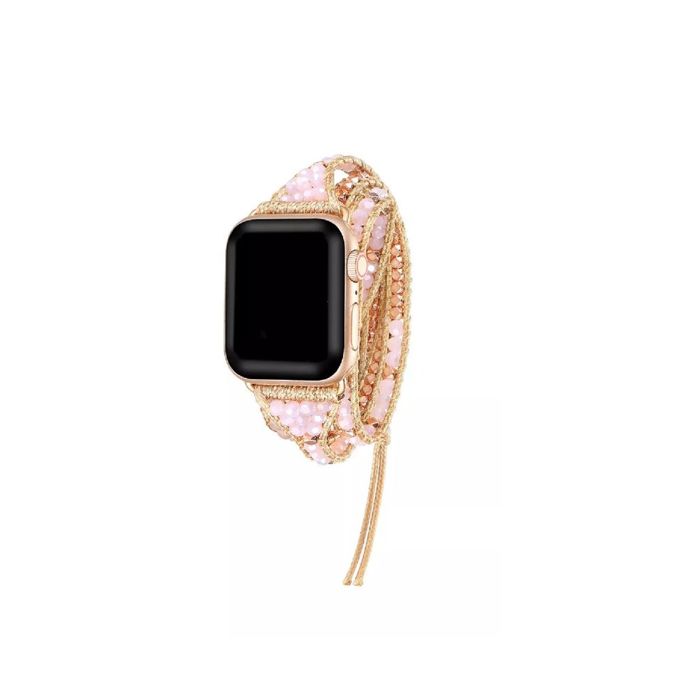 Men's and Women's Rose Gold Pink Jewelry Wrap for Apple Watch 38/42mm